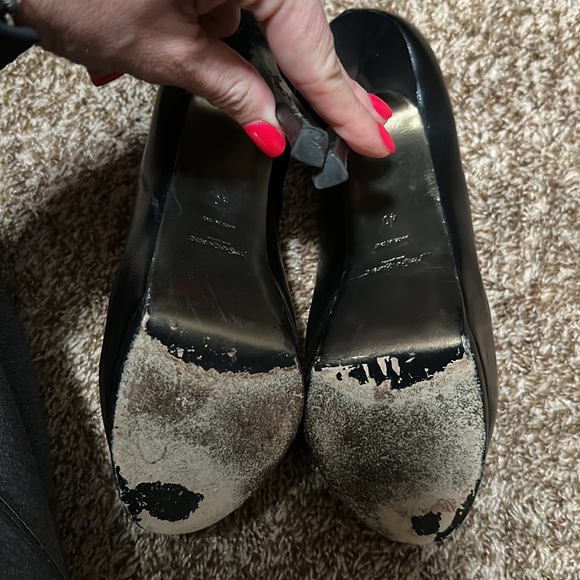 YSL black leather Tribute platform heel Pump - Picture 8 of 8